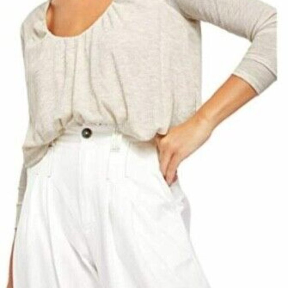 ✅ Free People Condi Thermal BEIGE‎ SIZE MEDIUM
